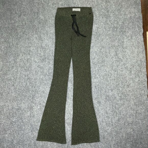 Scotch & Soda Pants - Scotch & Soda Pants Womens Size S Green Glitter Knit Skinny Flare Disco Party